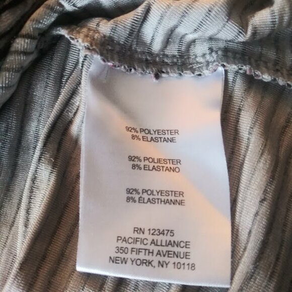 Jones New York women's size XL black and gray striped blouse - Picture 14 of 15